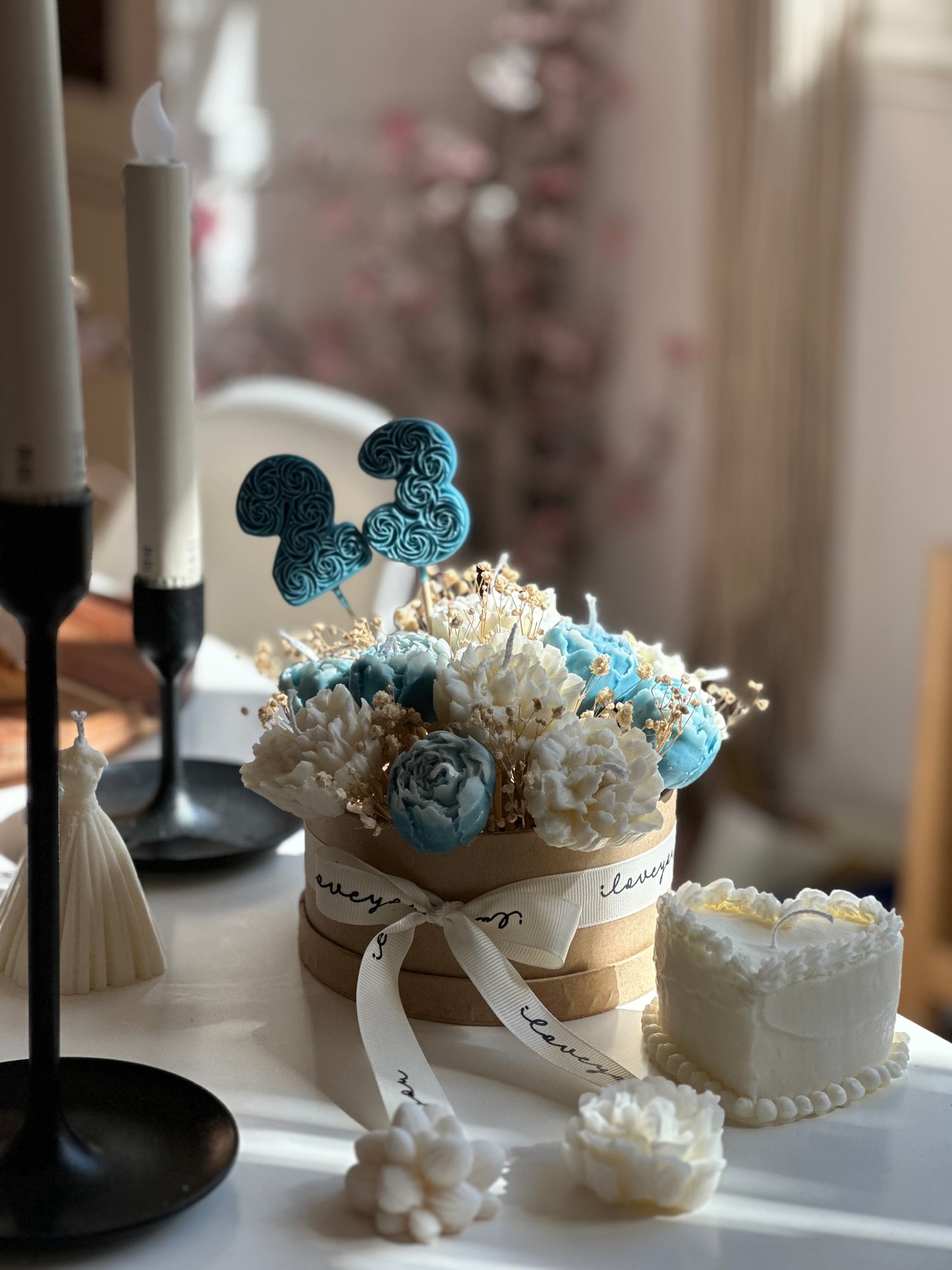 Candle flower bouquet