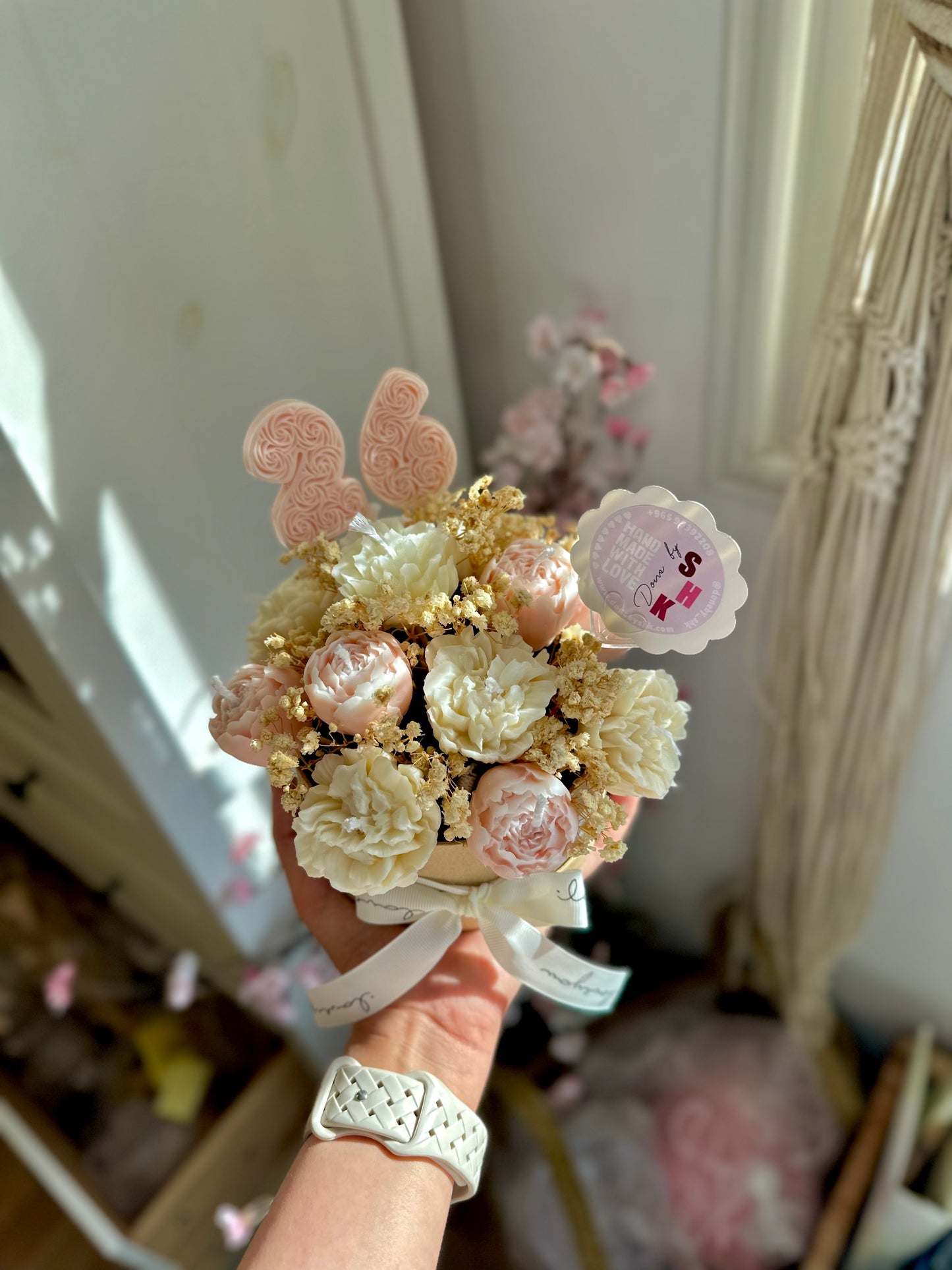 Candle flower bouquet