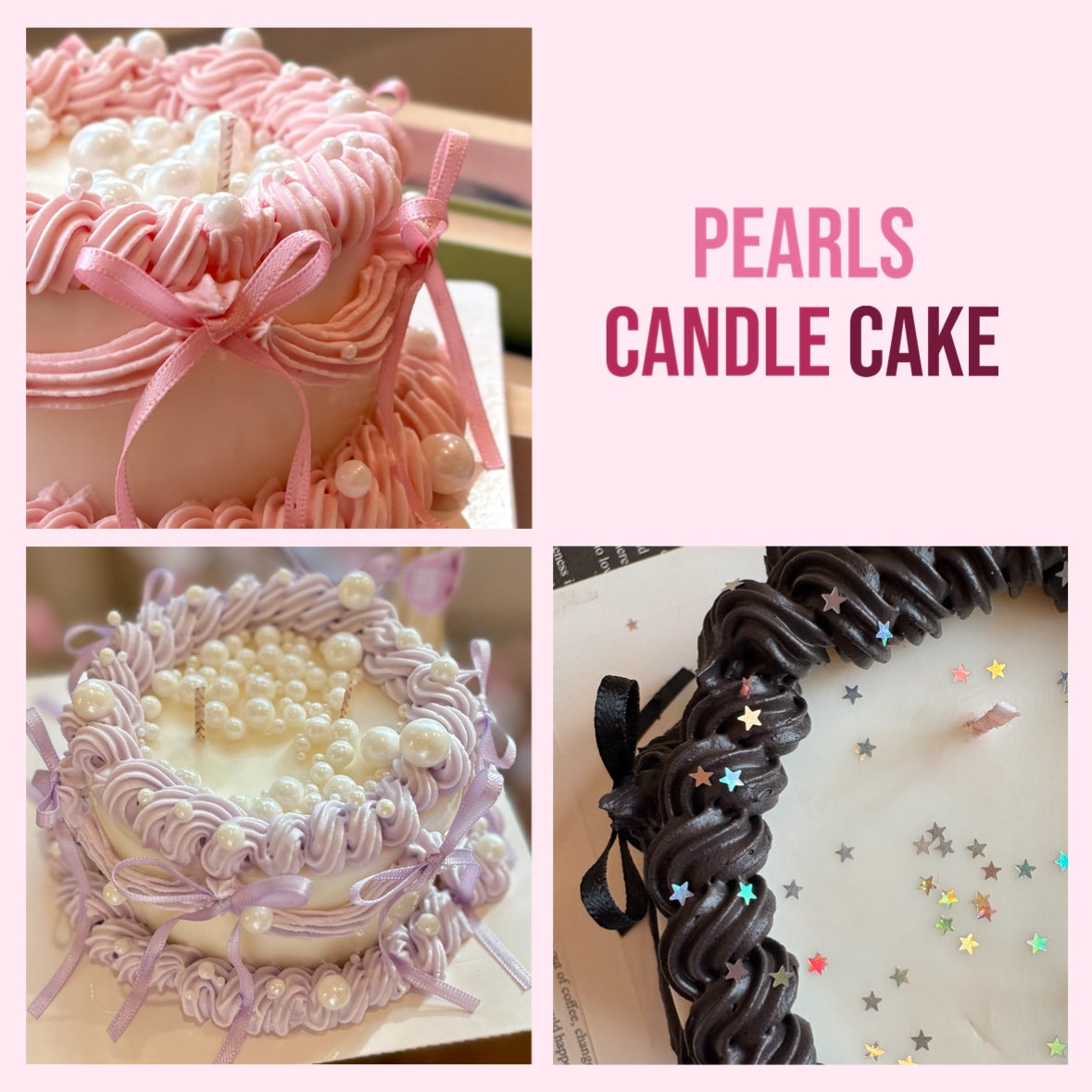 Pearls Candle cake