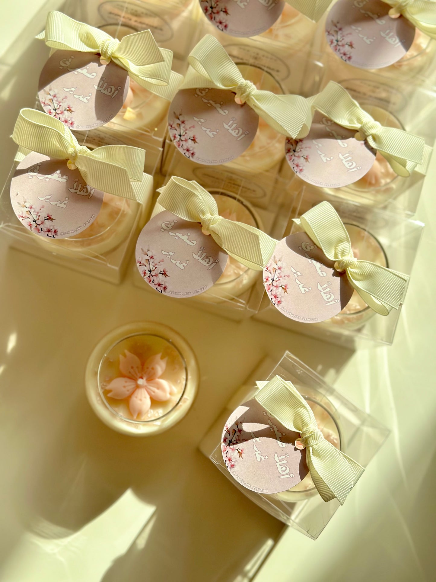 Sakura candle giveaways