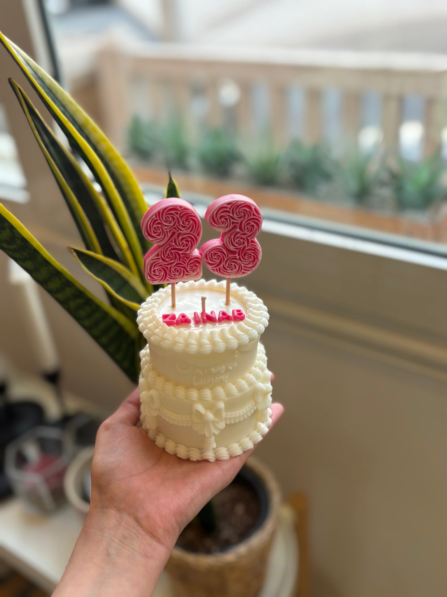 Birthday candle cake