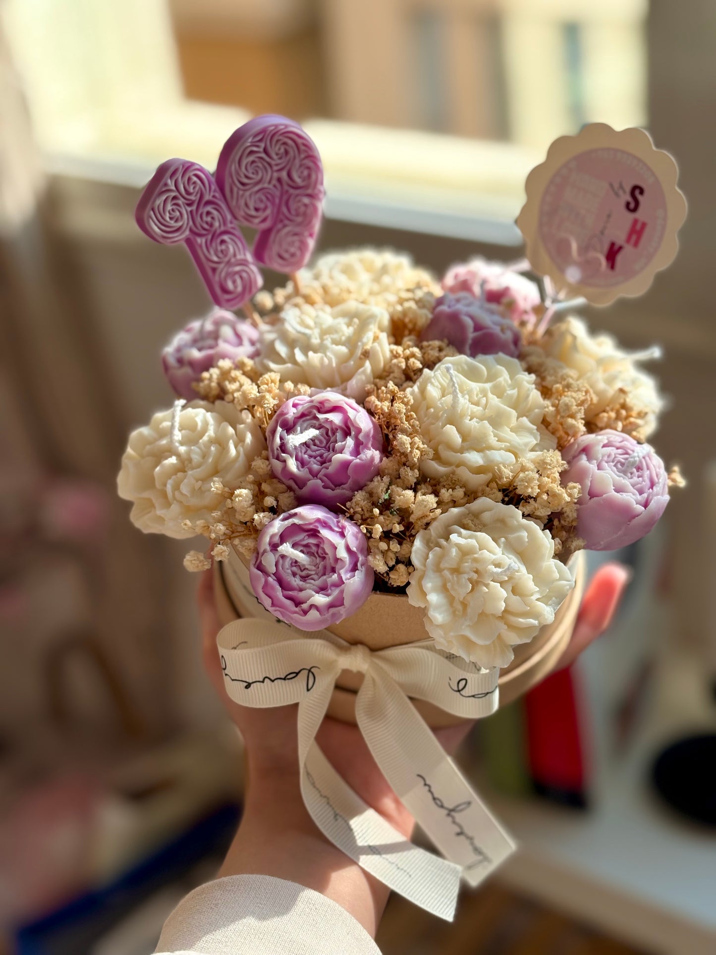 Candle flower bouquet