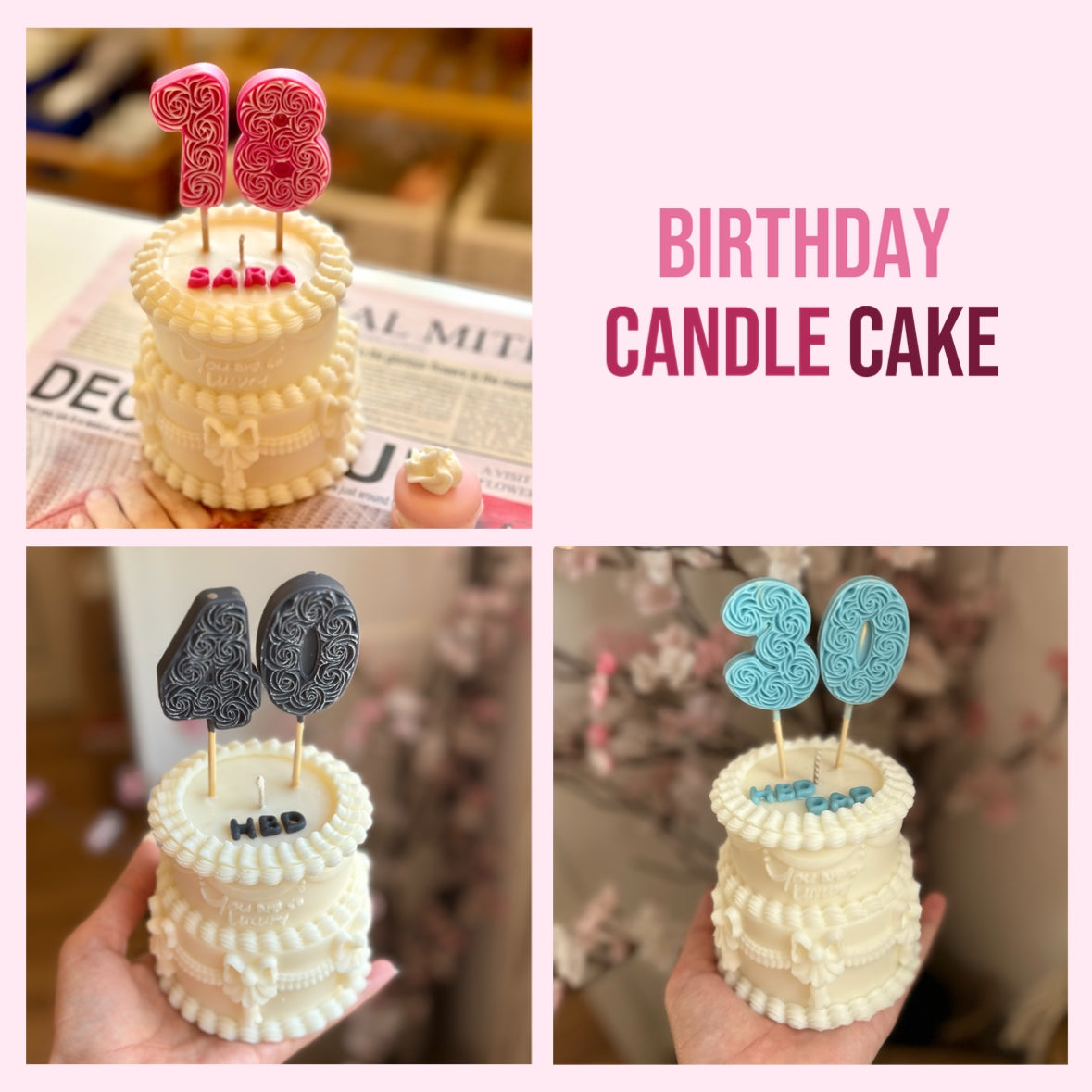 Birthday candle cake