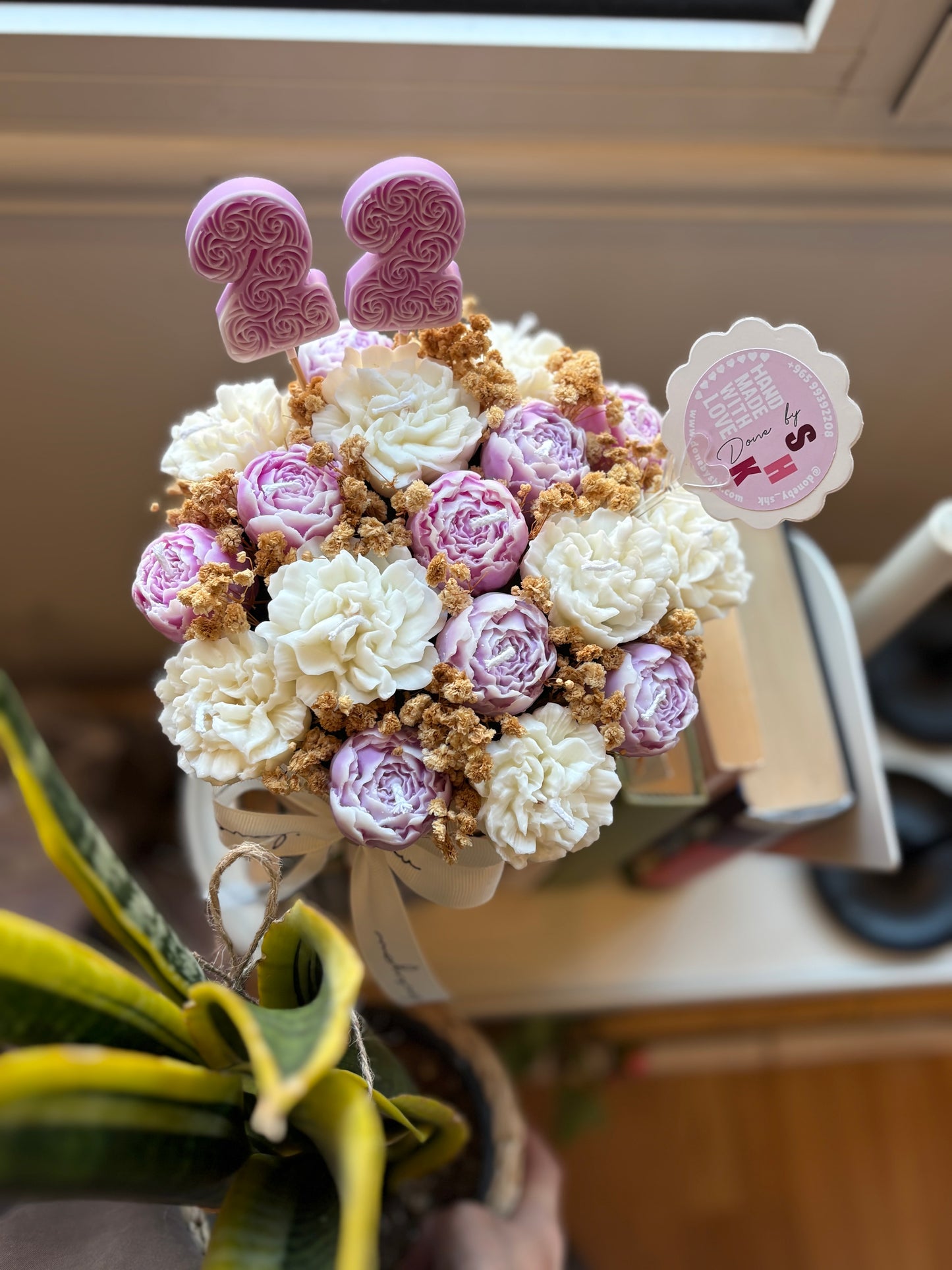 Candle flower bouquet