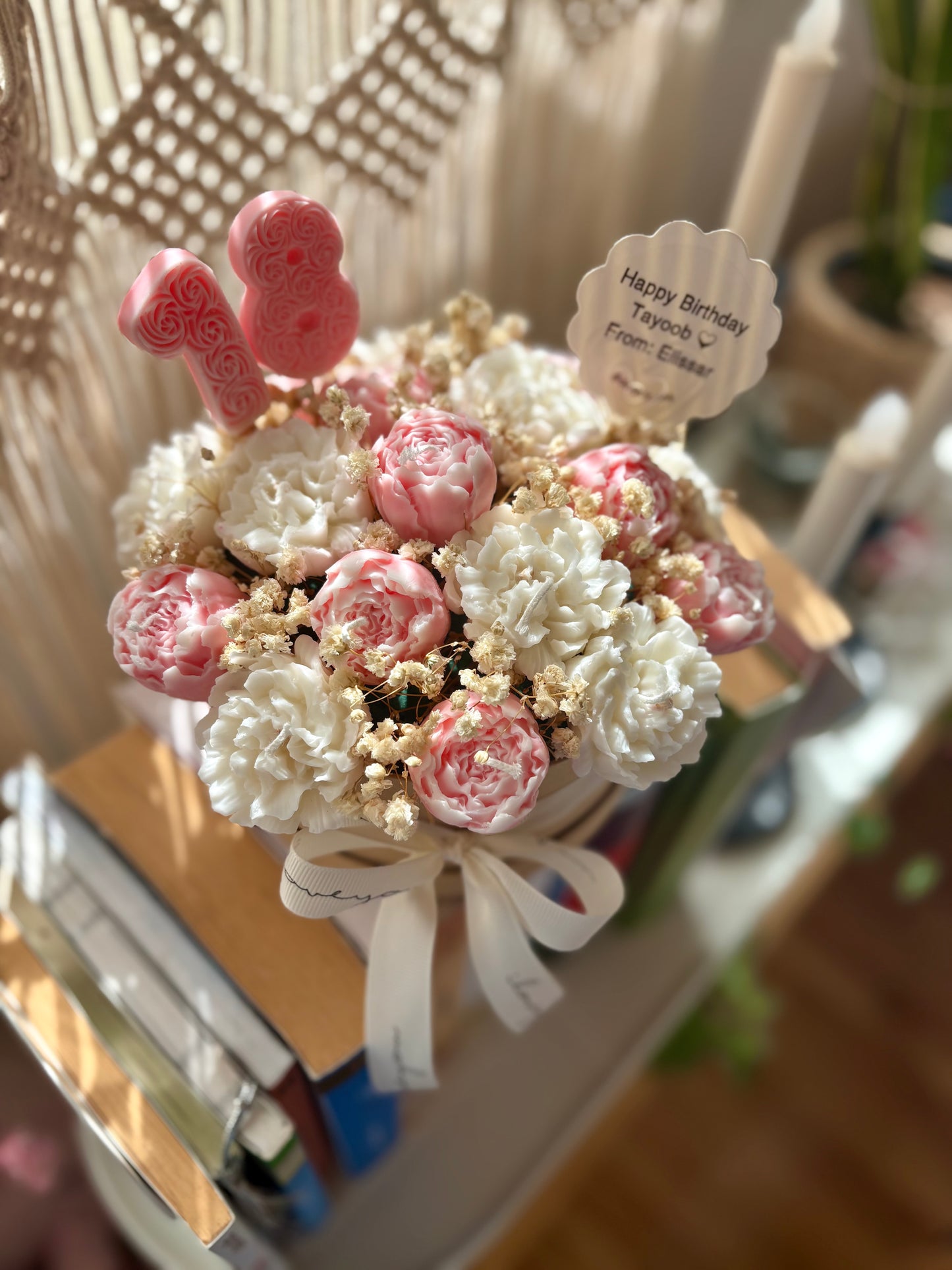 Candle flower bouquet