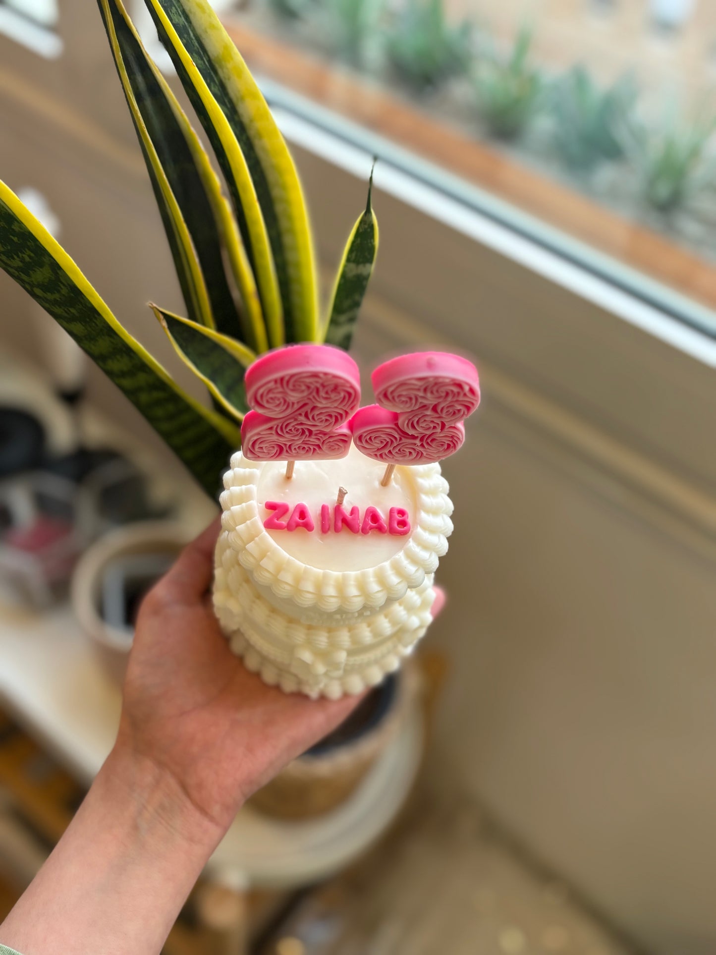 Birthday candle cake