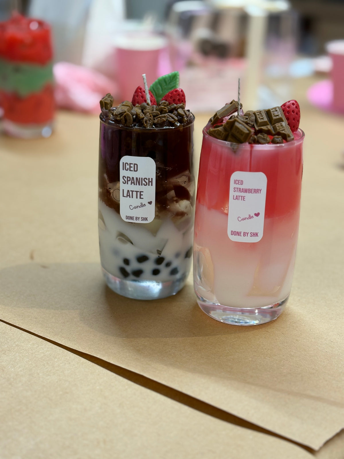 Iced latte candle workshop