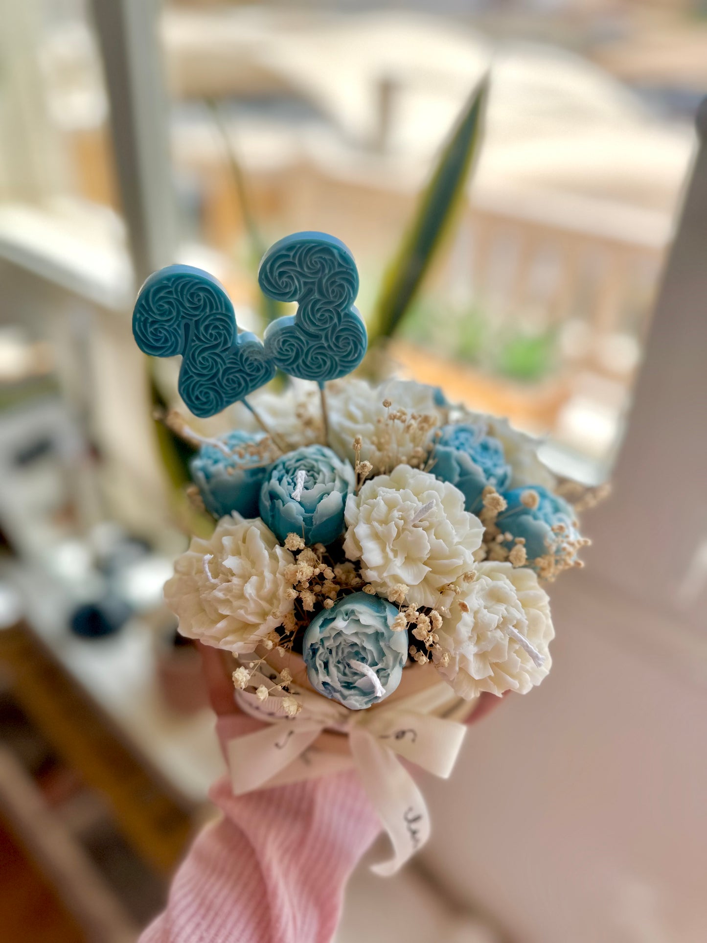 Candle flower bouquet