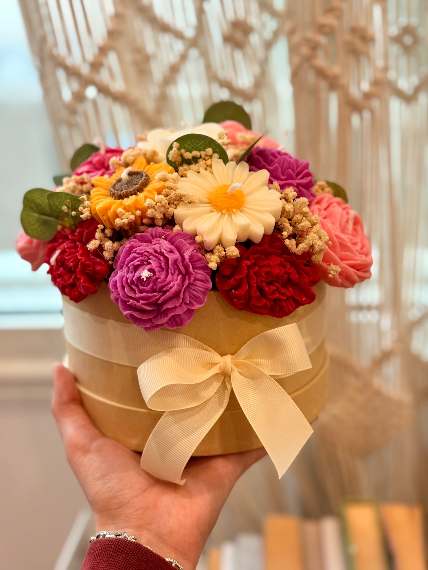 Colorful XL candle bouquet