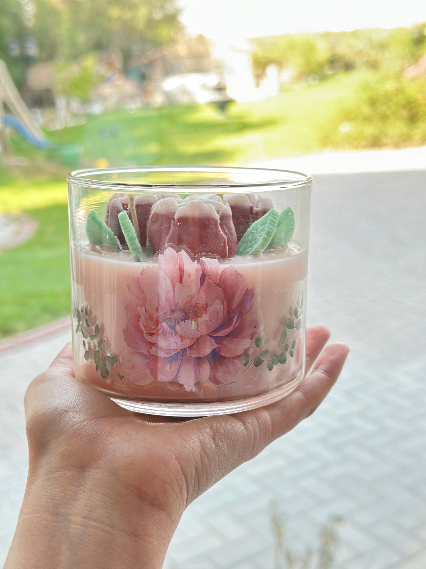Floral gift candle 🌷