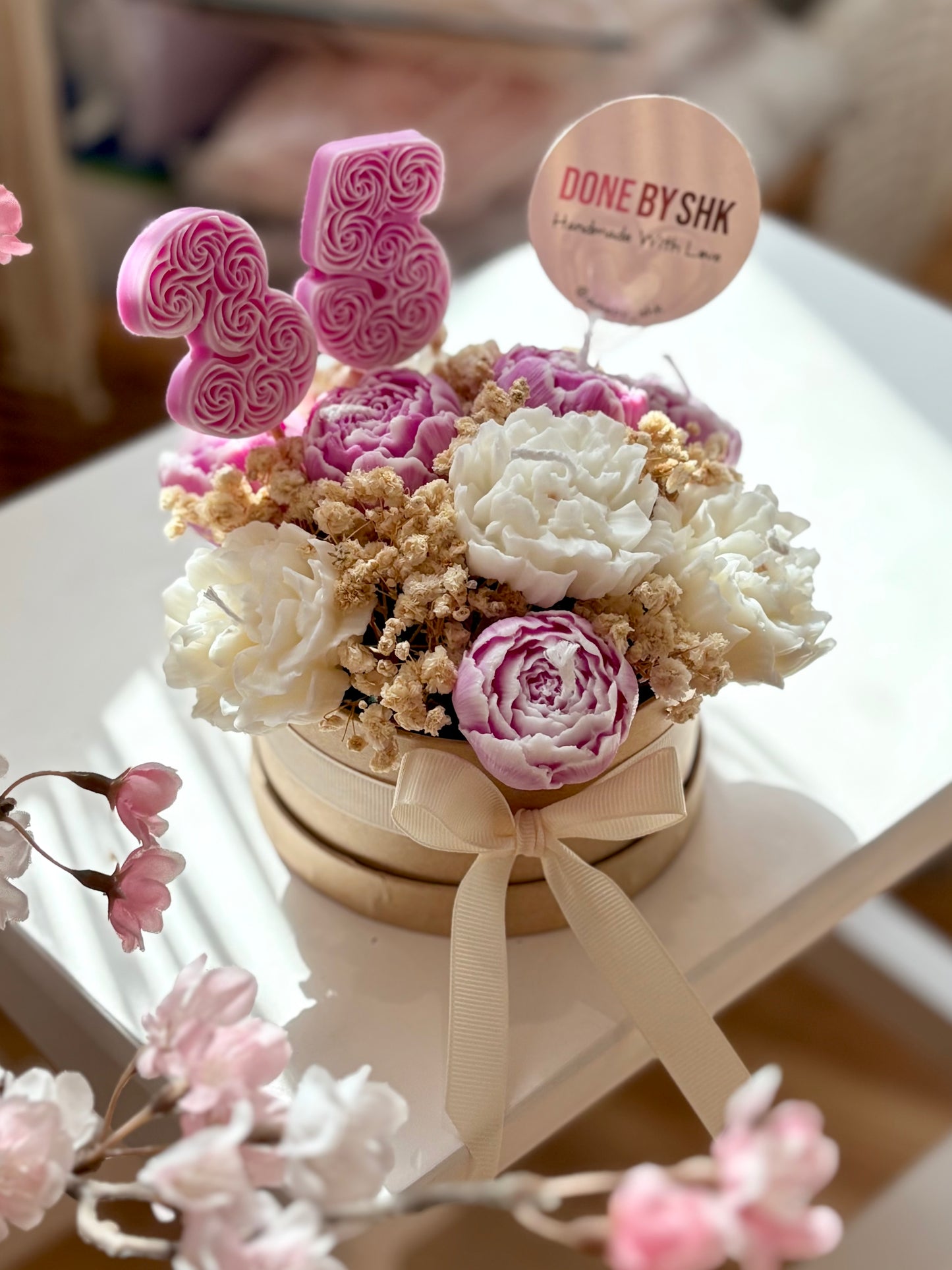 Candle flower bouquet