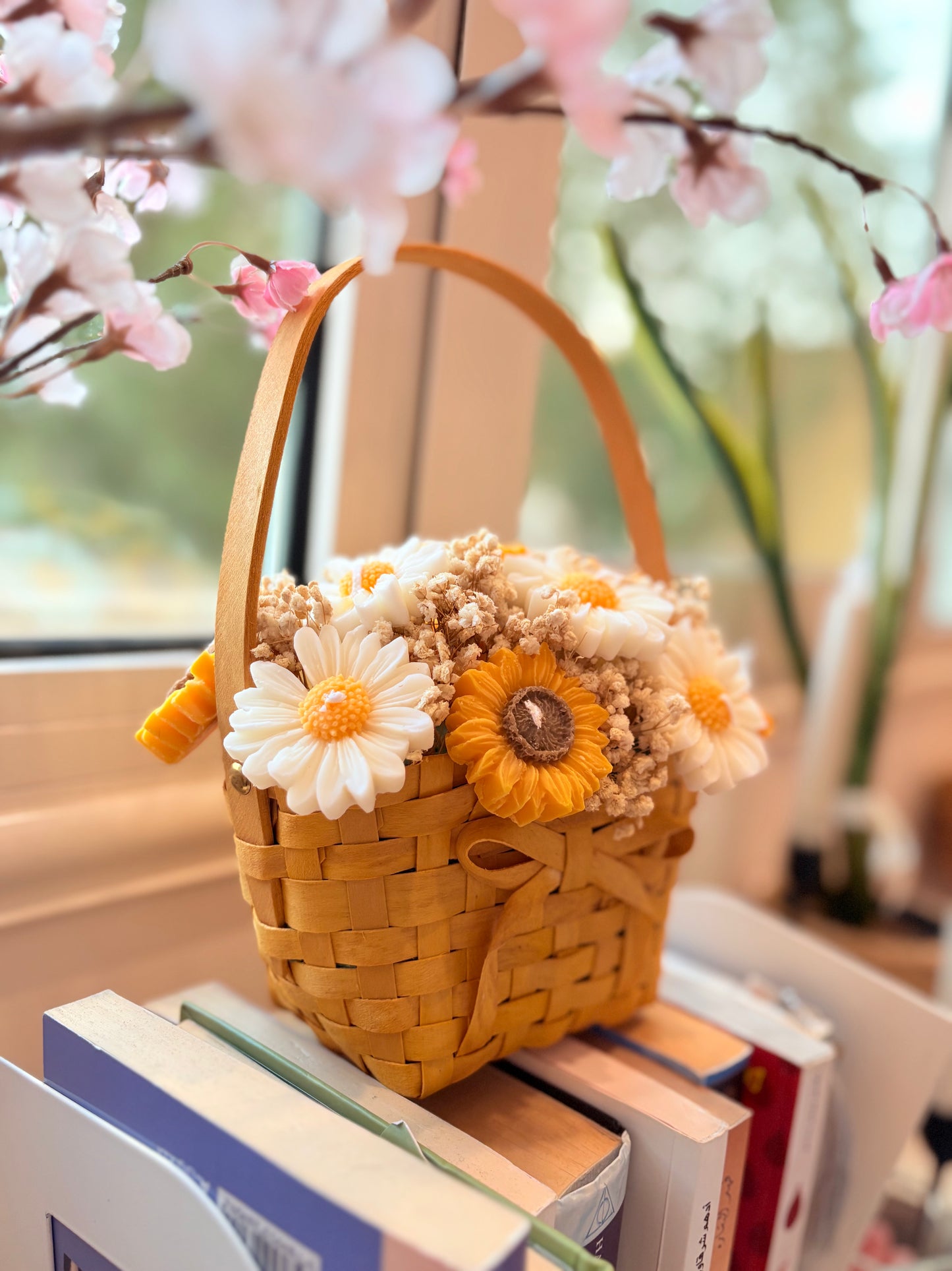 Candle bouquet basket