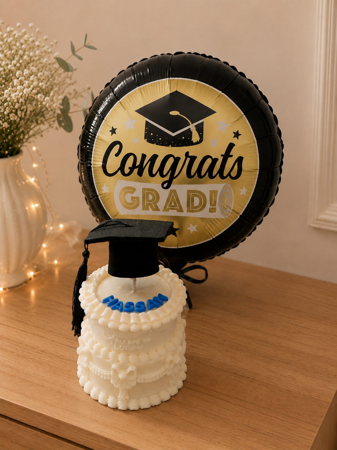 Graduation candle cake