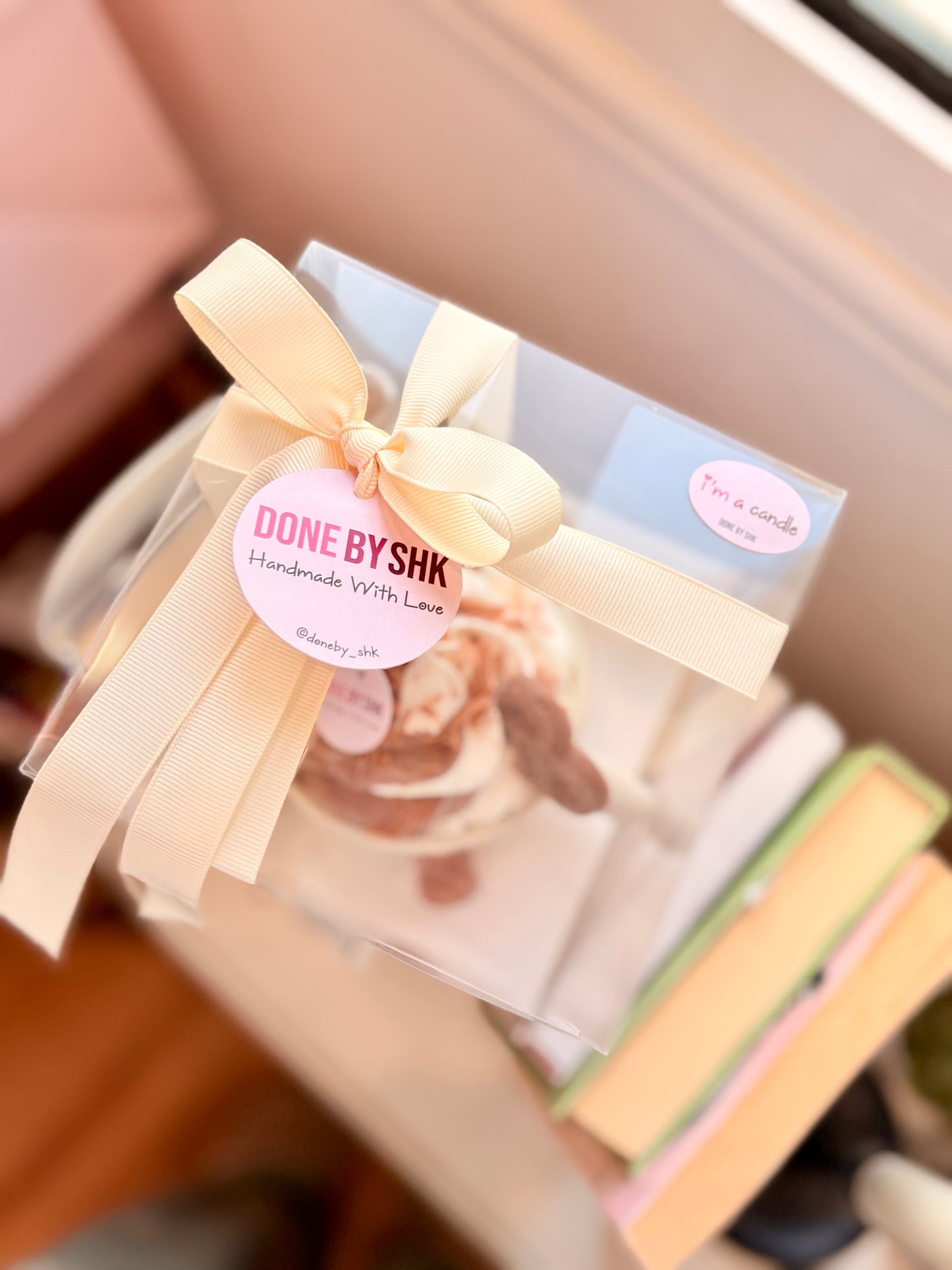 Chocolate ice cream candle