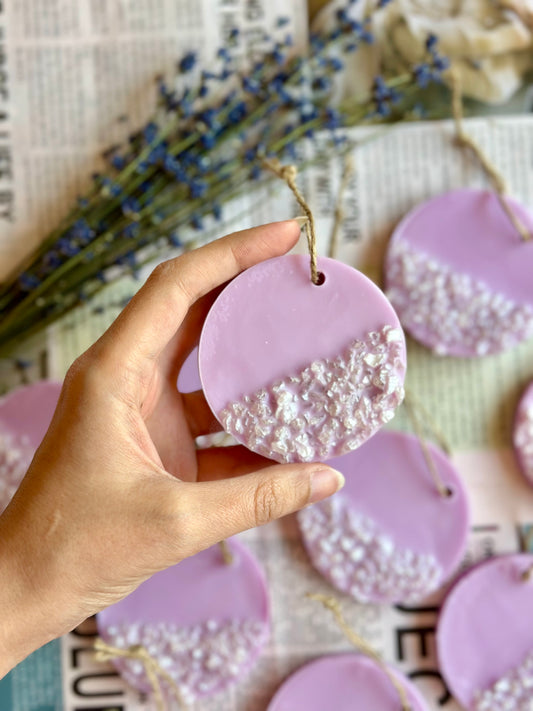 Lavender candle hanger