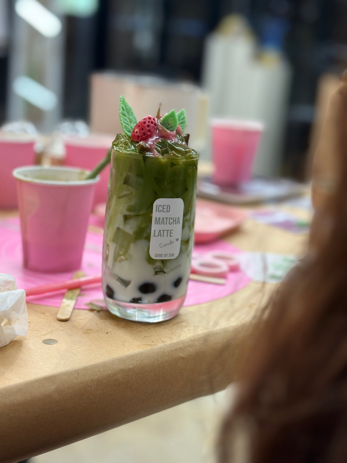 Iced latte candle workshop