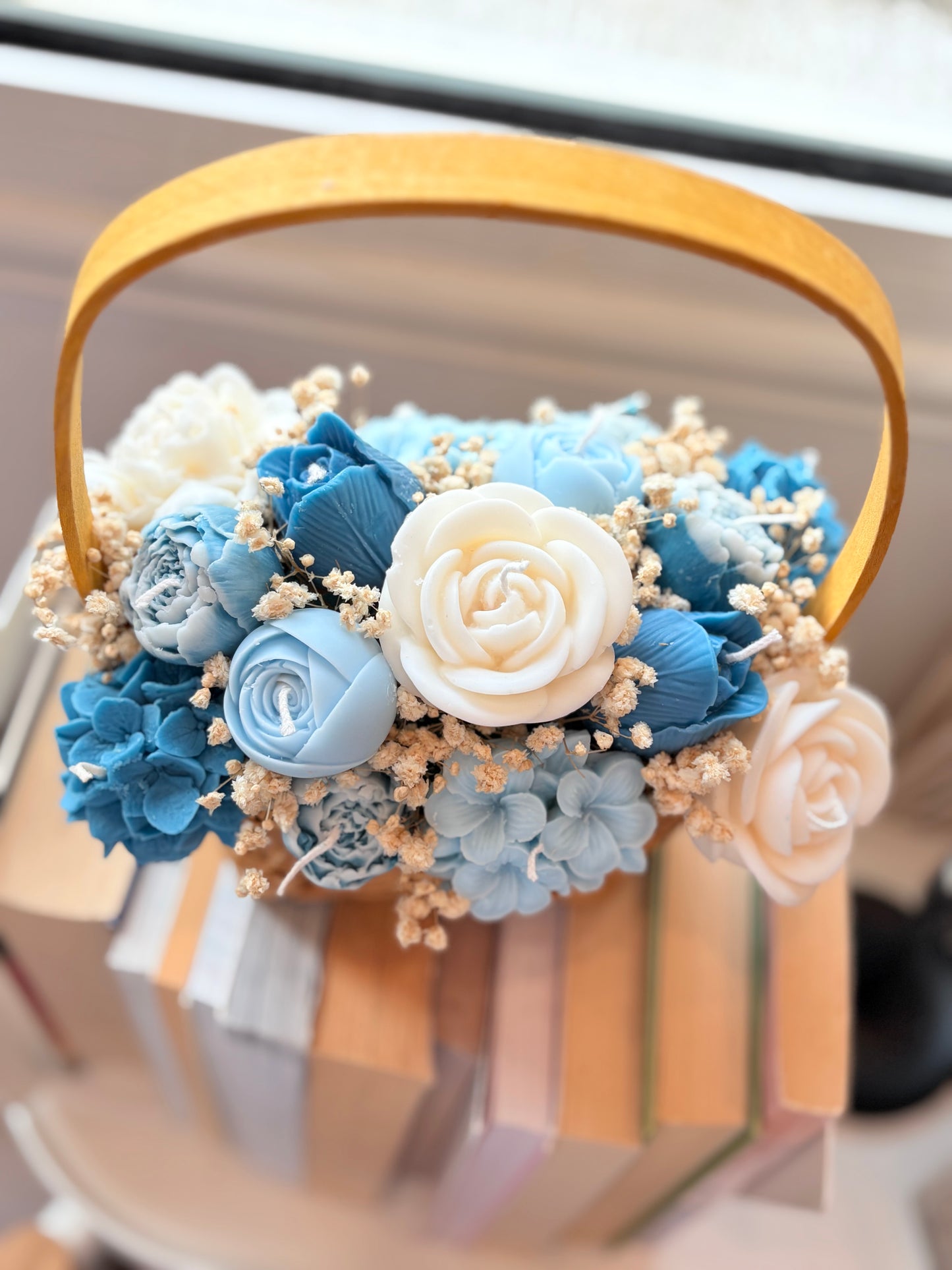 Candle bouquet basket