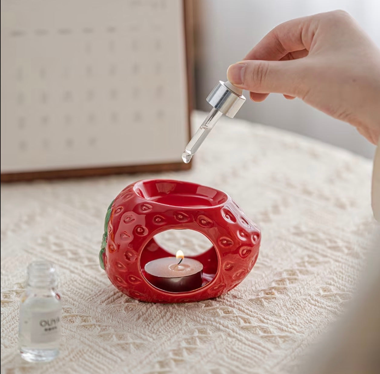 Ceramic fruit shaped wax melter