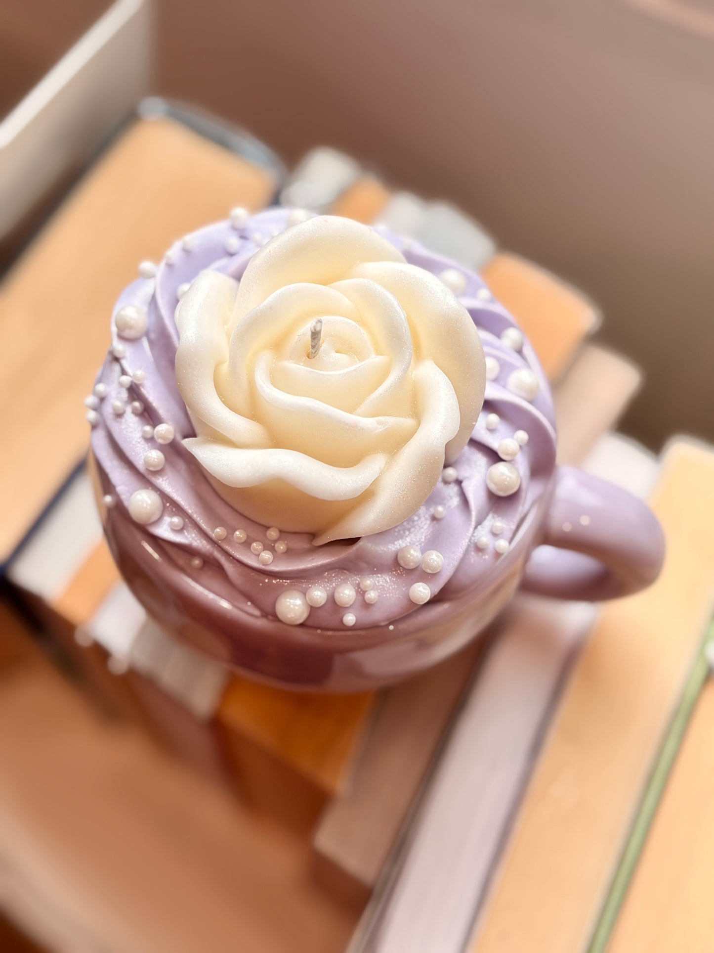 Purple flower mug