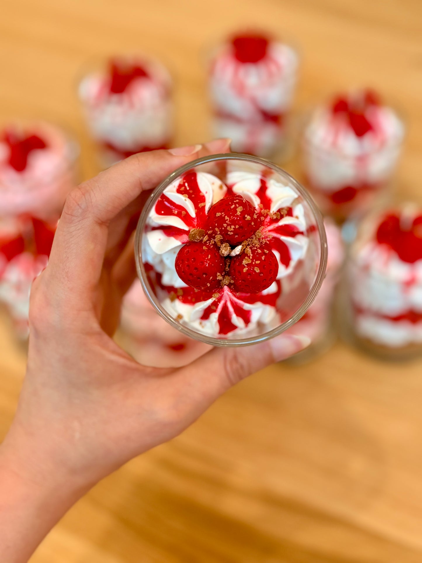 Strawberry cheesecake candle