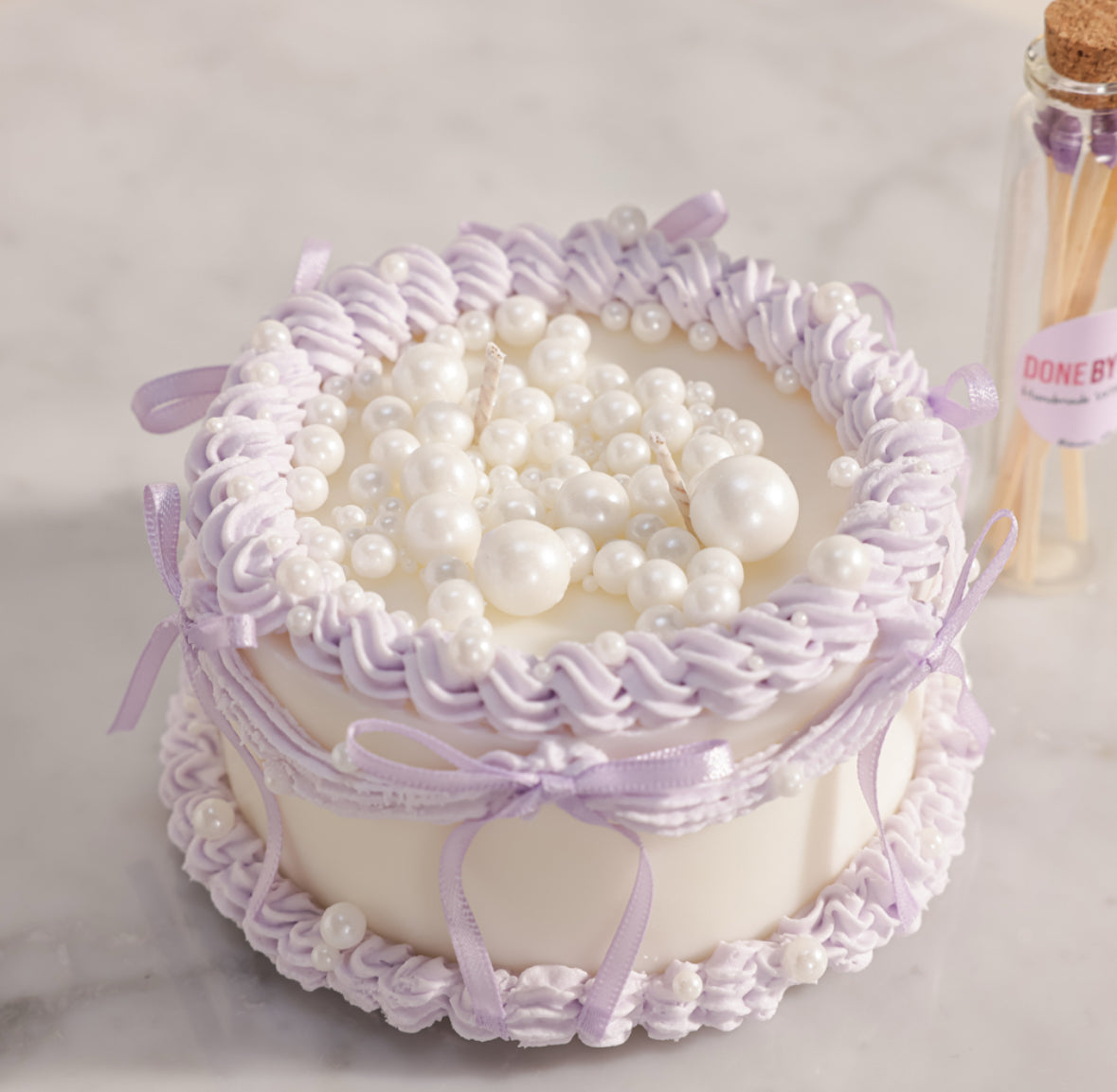 شمعة كيكة الؤلؤ