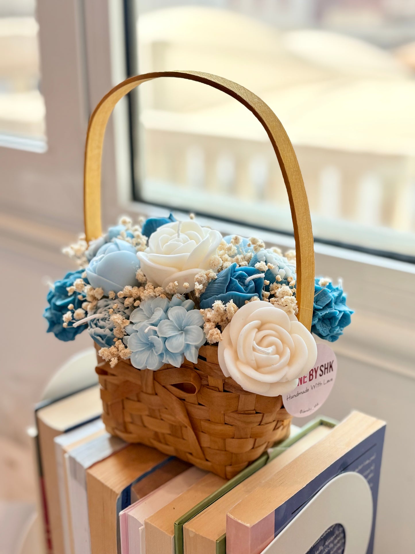 Candle bouquet basket