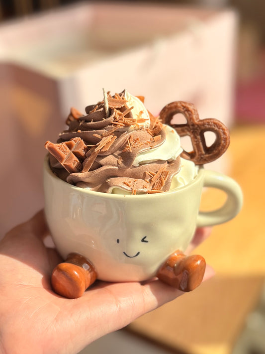 Chocolate ice cream candle