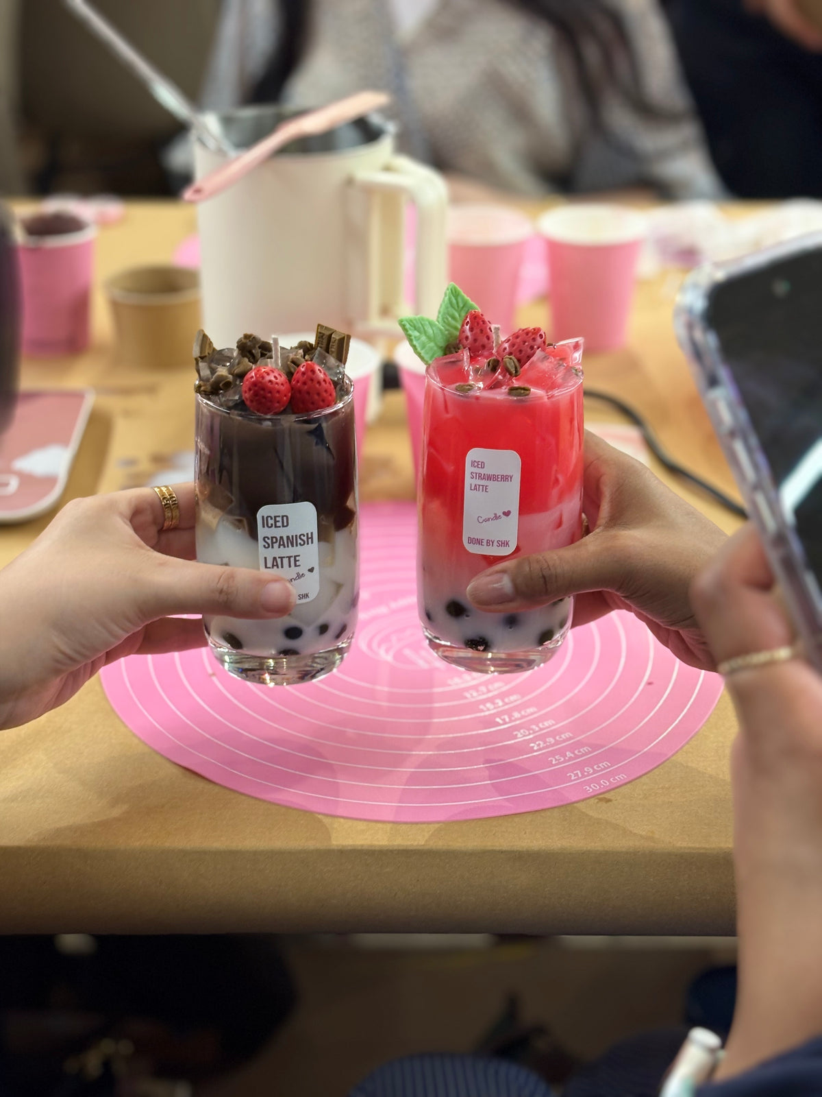 Iced latte candle workshop