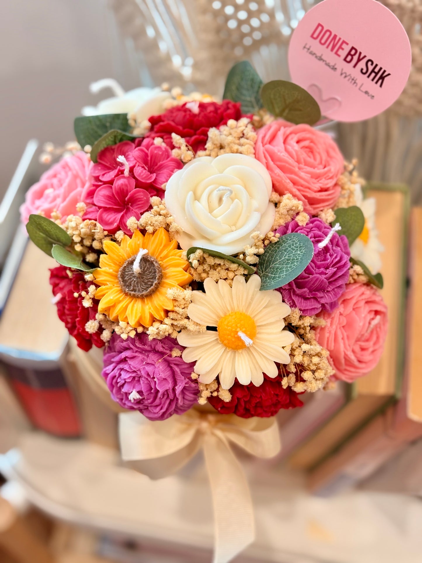 Colorful XL candle bouquet