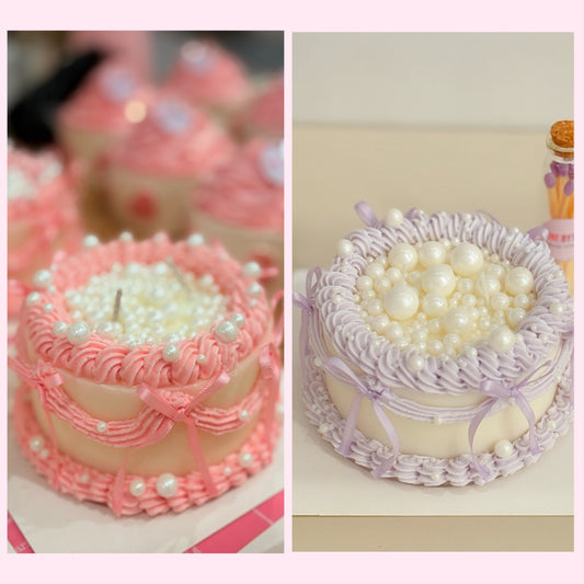 Pearls Candle cake