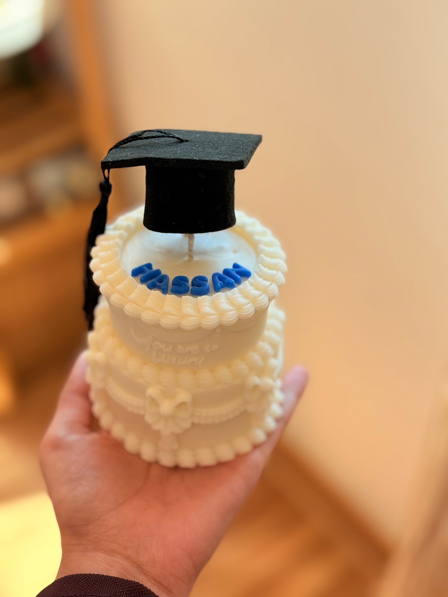Graduation candle cake