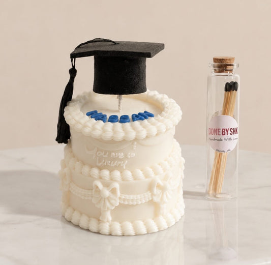 Graduation candle cake